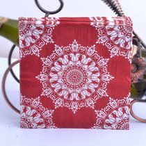 Wine Safflower Napkins 20 Sheets Color Printing Banquet Paper Hotel Facial Tissue Mouth Cloth Placemat Paper Party Paper