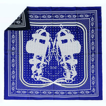 VIESCA New Silk (double-sided printing) silk scarf 100% mulberry silk paisley pattern blue and black silk scarf gift