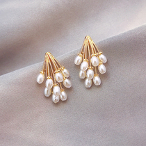 925 Silver Needle Pearl Earrings Female Korean Temperament Internet Celebrity Earrings High-end Stud Earrings 2022 New Trend
