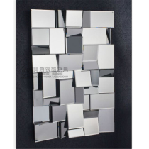 Mirror stereo hanging mirror Decorative Mirror Genguan Mirror Dining Side Mirror Square Wall Hanging Glasses New Vintage Postmodern