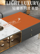 Nordic light luxury coffee table table mat Leather waterproof and oil-proof wash-in table mat ins wind anti-scalding PVC premium tablecloth