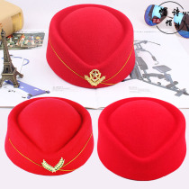 Beret waist drum team sailor stage performance professional hotel flight sister hat team hat tooling etiquette hat