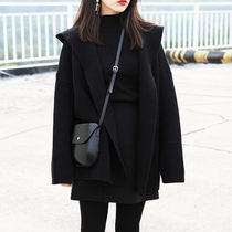 Lazy wind knitted cardigan womens 2021 autumn and winter New Korean loose slim slim slim long sleeve Joker sweater coat