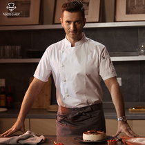 RozeChef New Chef Mens Short Sleeve Summer Thin Kitchen Hotel Premium Dining Women Long Sleeve Size
