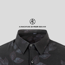 AKNACKFUSS light extravaganza with cedar male 2021 new body printed Korean version Business handsome Casual Inch