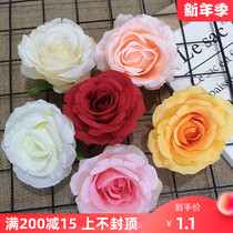 Simulation Alice rose flower head silk flower DIY flower arrangement decoration road flower row flower wedding hall wedding wedding flower
