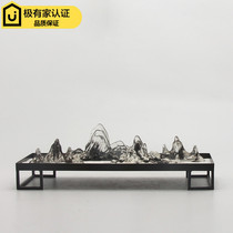 New Chinese creative transparent resin rockery sand table ornaments model house porch end scenery platform sales department soft decorations