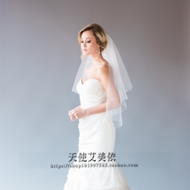 Han Style New Brief Sketch of Yarn Bride Wedding Wedding Dress Bridal Dress Multilayer With Hair Comb Air Sensation Fluffy