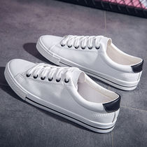 2022 spring and autumn Korean version of the small white shoes all-match new low-top microfiber leather white shoes mens sneakers casual mens shoes