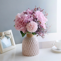 Powder Purple Emulation Fake Silk ceramic vase Bedroom floral little fairy Elegant Sensei Girl Heart Goddess Swing