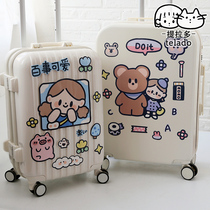 PET Handbill Sticker Abu Large Grain Series Waterproof no-Mark Stickers Cute Ins Wind Hand Tent Material Small Bear Suitcase Pull Rod Case Suitcase Computer Mobile Phone Water Cup Diy Decoration Sticker
