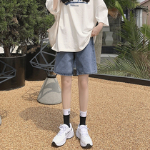 Pregnant woman pants Summer thin Jeans Shorts Small Subsummer Extra-wear Spring Summer Broadleg Loose 50% Pants Summer Dress