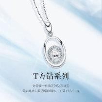 Happy Diamond White 18K gold diamond necklace female romantic pendant exquisite choker high grade birthday gift