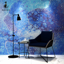 Cats eye ice jade porcelain jade mosaic puzzle tile background wall simple modern entrance restaurant aisle decoration painting