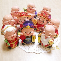 New auspicious wishful series small god of wealth Shougong Shou Po Xi God Maitreya Buddha Resin ornaments gift gift spot