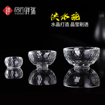 Crystal water purification bowl Tibetan Buddhism glass bowl Transparent holy water cup Water supply cup Qibao cup bowl Crystal cup single