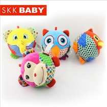 SKK baby rattle alarm puzzle baby boys hand grip ball training touch sensation cloth ball bell ball type toy for 6-12 months