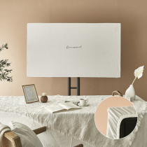 TV cover minimalist modern washed cotton cover cloth TV cover Dust Cover cover towels 75 65 65 inch 55 parcel style