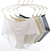 Japanese lace underwear women's ultra-thin sexy mesh perspective waist silk bottom crotch boxer shorts head