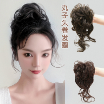 Wig long beard and hair circle female summer simulation hair ball head plate hair rope fluffy natural bud head wig bag headdress