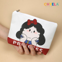 Fat Princess Zero Wallet Small Wallet Coin Bag Zipped Canvas Student Woman Little Short And Mini Cute Cartoon AS