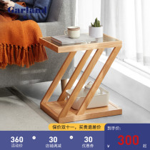 Garland solid wood side a few simple coffee table small apartment living room tempered glass side corner Oak small small size table a few