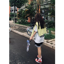 American Street Retro Sports Shorts Schoolgirls Sports Wind Casual Basketball Loose Broadlegs 50% Pants Hot Pants Summer