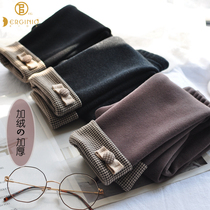 Italian Erginio girl plus velvet leggings autumn and winter Children girls thick Foreign pants