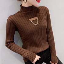 Interior half high neck base shirt womens autumn and winter sweater 2020 new slim slim slim pullover long sleeve sweater tide