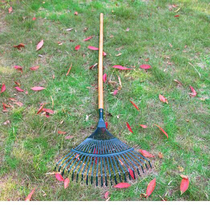 Farmers  garbage Agricultural rake Outdoor grass leaf wooden pole Beach water grass 22 teeth rake Gardening rake cleaning