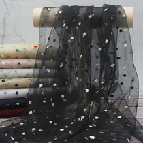 Black lace trim accessories Wide exquisite hollow wave point dress skirt Curtain decorative mesh gauze material lace edge