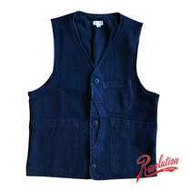Lao Chen recommends Italian Bakuto 893 12oz cotton blue dyed vintage tooling vest