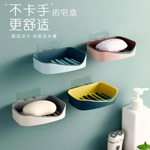 Ninghui soap box rack drain toilet creative non-hole laundry soap box double suction cup wall-mounted soap box