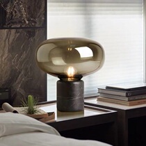 Simple modern marble creative glass study table lamp European bedside bedroom designer Nordic LED lamps