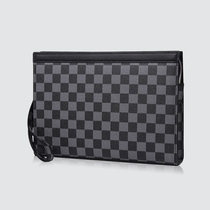 Men's Handbag Leather Luxury Brand Handbag Casual Business Handbag Handbag Handbag Plaid Envelope Bag