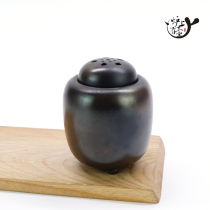 Japan imported Changzong Hongzuo Kiln Meiyuan Yuanzongping pottery three-legged incense burner Japanese incense aromatherapy Wood