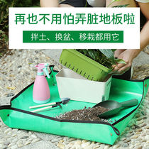 Thickened PE home gardening plant flower pot mixed with soil pad succulent green dill balcony waterproof soil replacement pad to send three-piece set