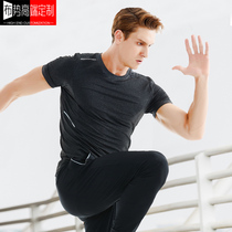 Customize short sleeve sports T-shirt print LOGO men and women Marathon Running team Conserve speed dry clothes Summer staff clothes embroidery