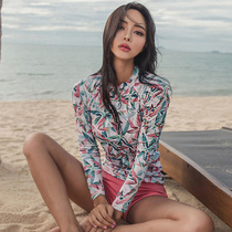 South Koreas new diving suit female split flat corner slim long sleeve sunscreen jellyfish coat floating suit swimsuit swimsuit