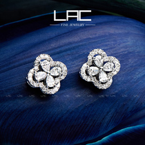 LAC high jewelry 18K gold diamond inlaid earrings