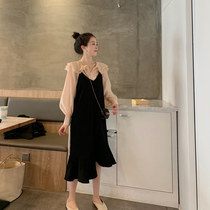 European station early spring 2021 new suit jumpsuit dress European tide date wear Foreign style French Womens