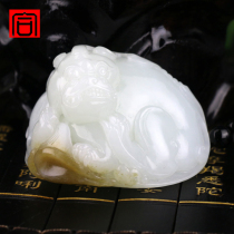 cheng he jewelry natural Xinjiang Hetian jade sugar suet Jade brave carved pieces hand wan jian