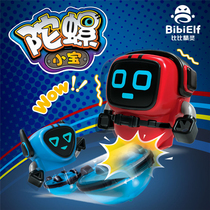 Pull line gyro Xiaobao robot New dazzle fighting hand turn inertial small Q car boy student childrens toys