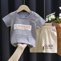 Childrens short sleeve set summer cotton short sleeve boy Korean baby new fashion foreign clothes girl suit