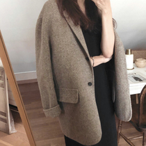  sandro moscoloni wool blazer womens 2021 autumn and winter Korean version of the wool coat medium and long section