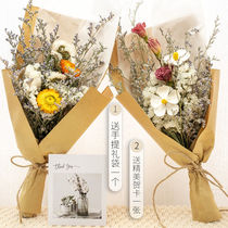 Forget me-not eucalyptus violets dried flowers ins bouquet daisies wheat cotton dried flowers for girlfriends gifts