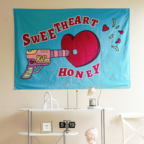 Left Salty Road Sweetheart Killer American Cartoon Photo Props Decoration Tapestry Student Dormitory Room Background Cloth