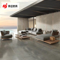 Outdoor sofa Northern European Furniture Tea Balcony Cottage Desk and chair Tea & chairs Leisure Hotel Solid Wood Furniture