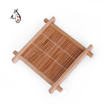 Square bamboo coasters Natural bamboo coasters Tic-tac-toe cup holder Tea tray Tea mat Tea set Tea ceremony zero matching