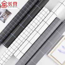 PVC plaid wallpaper self-sticking male and female waterproof wallpaper student dormitory bedroom ins series stickers